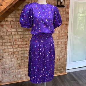 Vintage Maggy Boutique Pleated Midi Dress